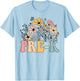 Wildflower Pre-K Preschool Team Floral Teacher Girls T-Shirt - T-Shirt | Light Blue