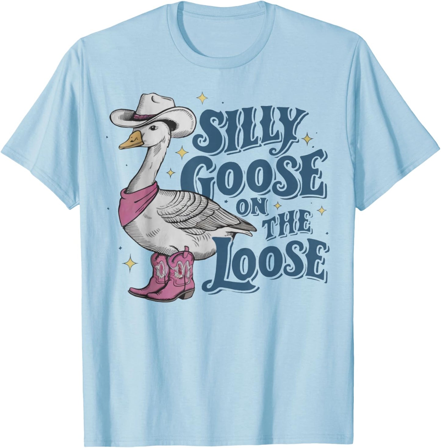 Silly Goose On The Loose T-Shirt - T-Shirt | Light Blue