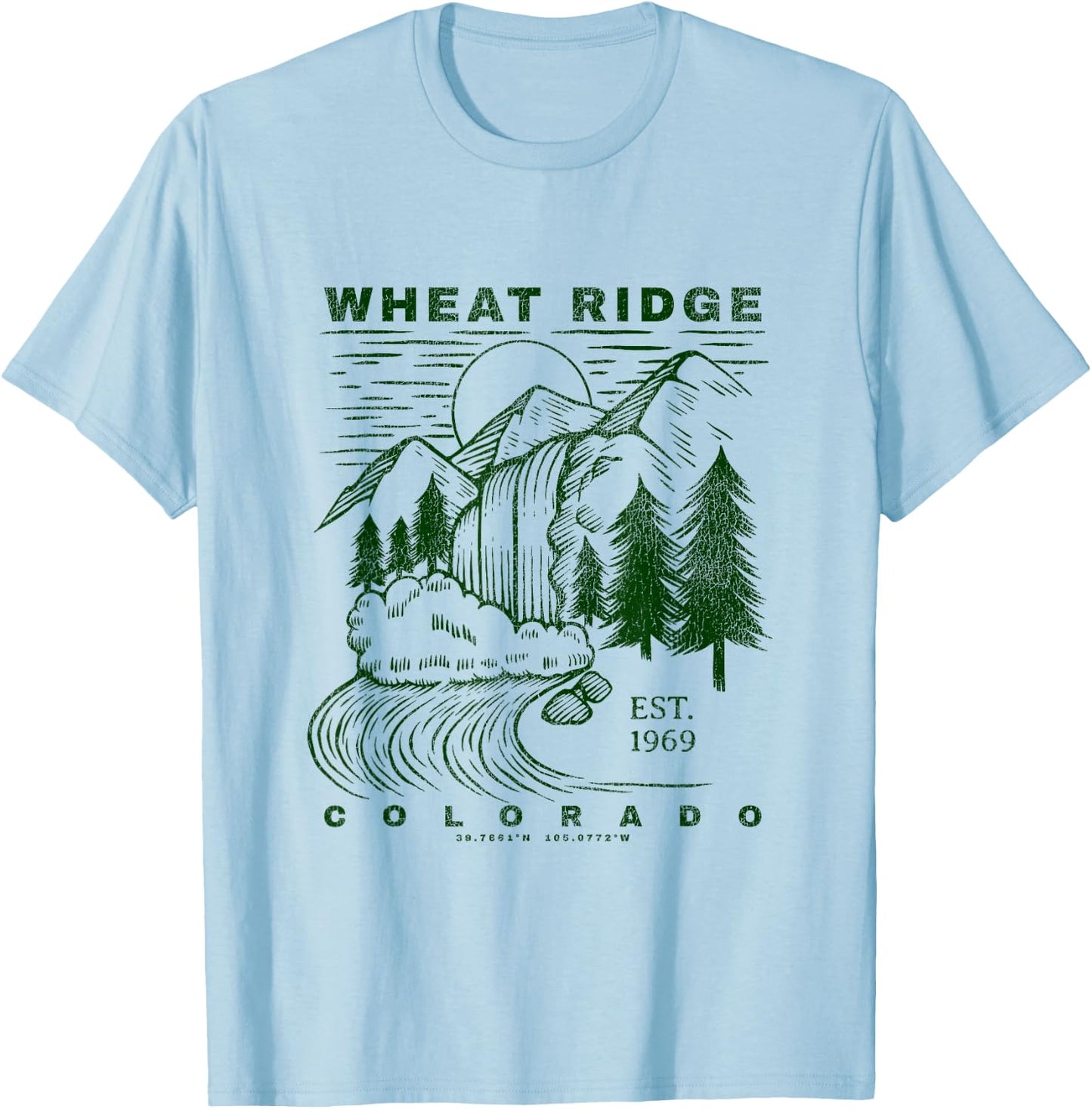 Wheat Ridge Colorado Neat Travel Souvenir Rustic Wheat Ridge T-Shirt - T-Shirt | Light Blue