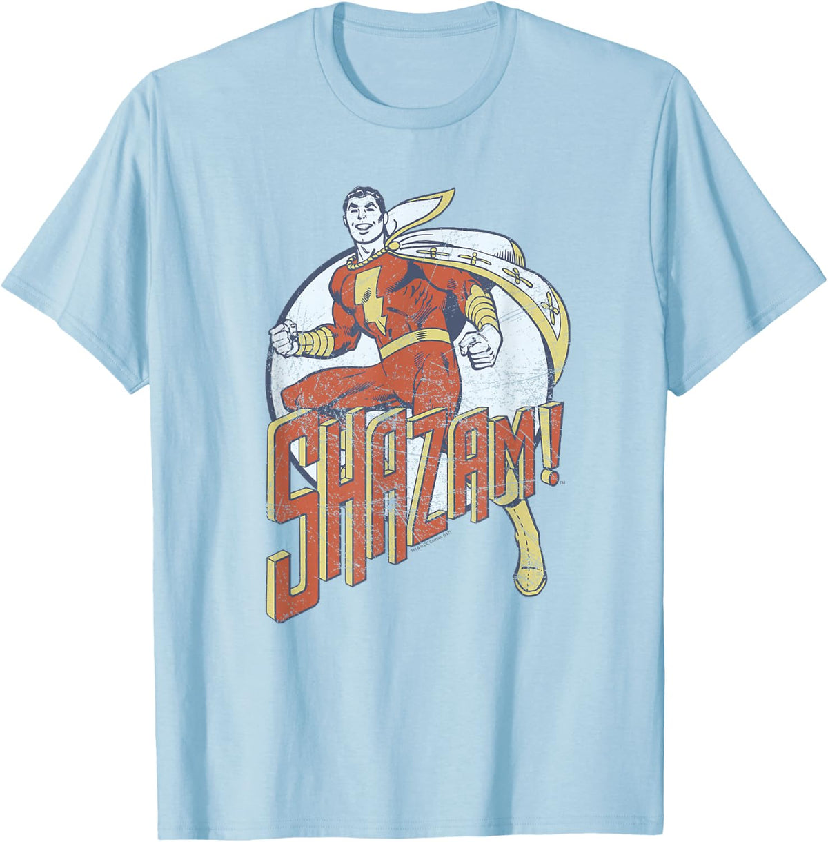 Shazam! Retro Captain T-Shirt - T-Shirt | Light Blue