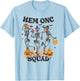 Hemonc Nurse Halloween Skeleton Hematology Oncology Nurse T-Shirt - T-Shirt | Light Blue
