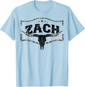 Vintage Zach Name Style Retro Classic Gift Women Kid T-Shirt - T-Shirt | Light Blue