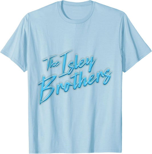 Isley Brothers - Retro Script T-Shirt - T-Shirt | Light Blue