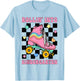 Rolling Into Kindergarten Roller Skating Girl Back To School T-Shirt - T-Shirt | Light Blue