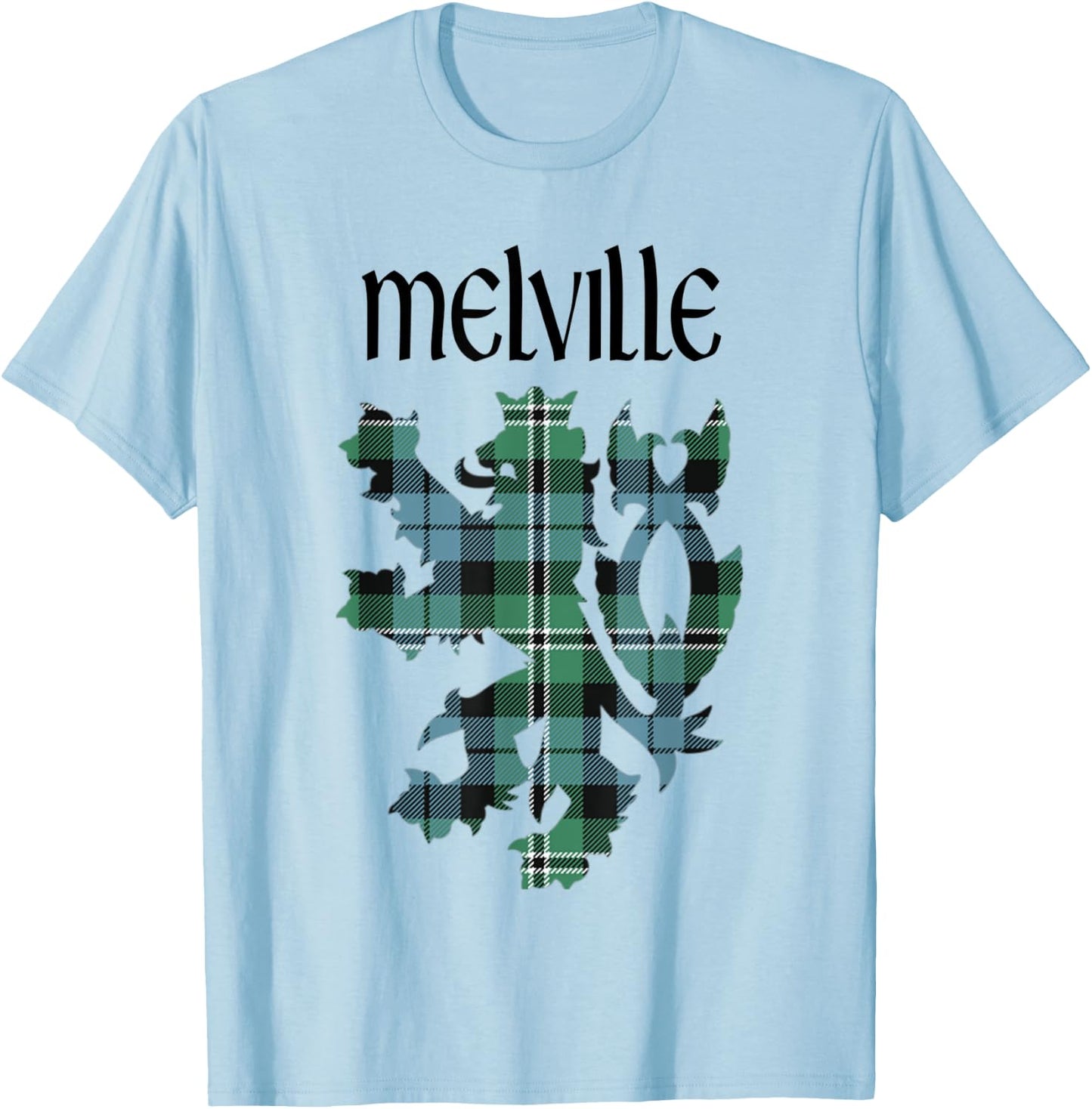 Clan Melville Tartan Scottish Family Name Scotland Pride T-Shirt - T-Shirt | Light Blue