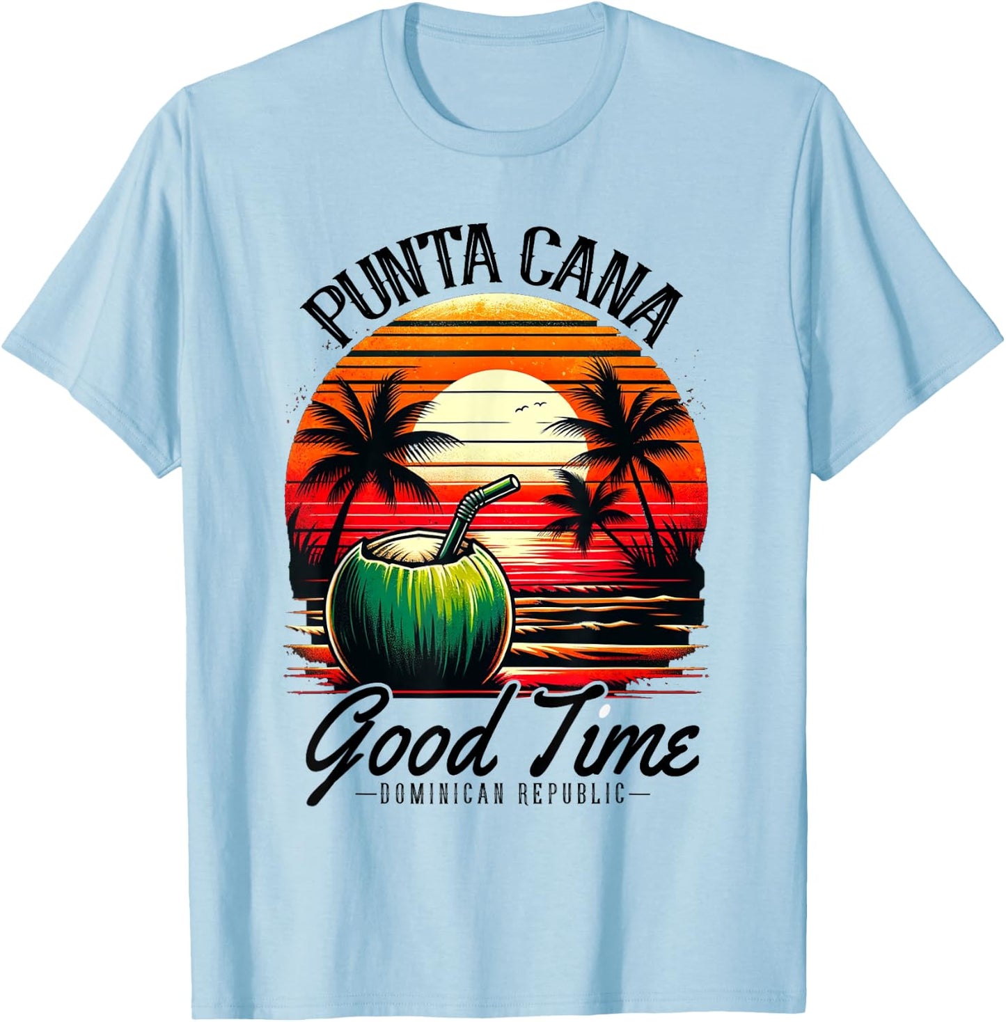 Punta Cana Shirt Family Vacation Dominican Republic Beach Women Girls Kids T-Shirt - T-Shirt | Light Blue