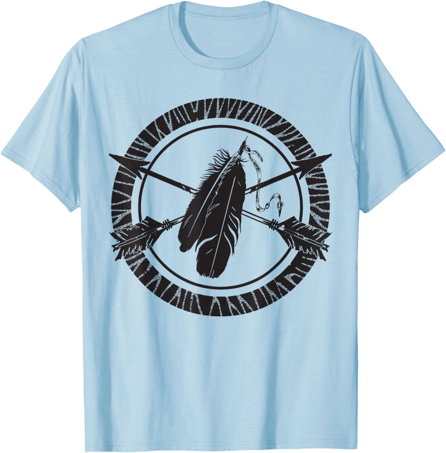 Native American Indian T Shirts. Cross Arrows , Women T-Shirt - T-Shirt | Light Blue