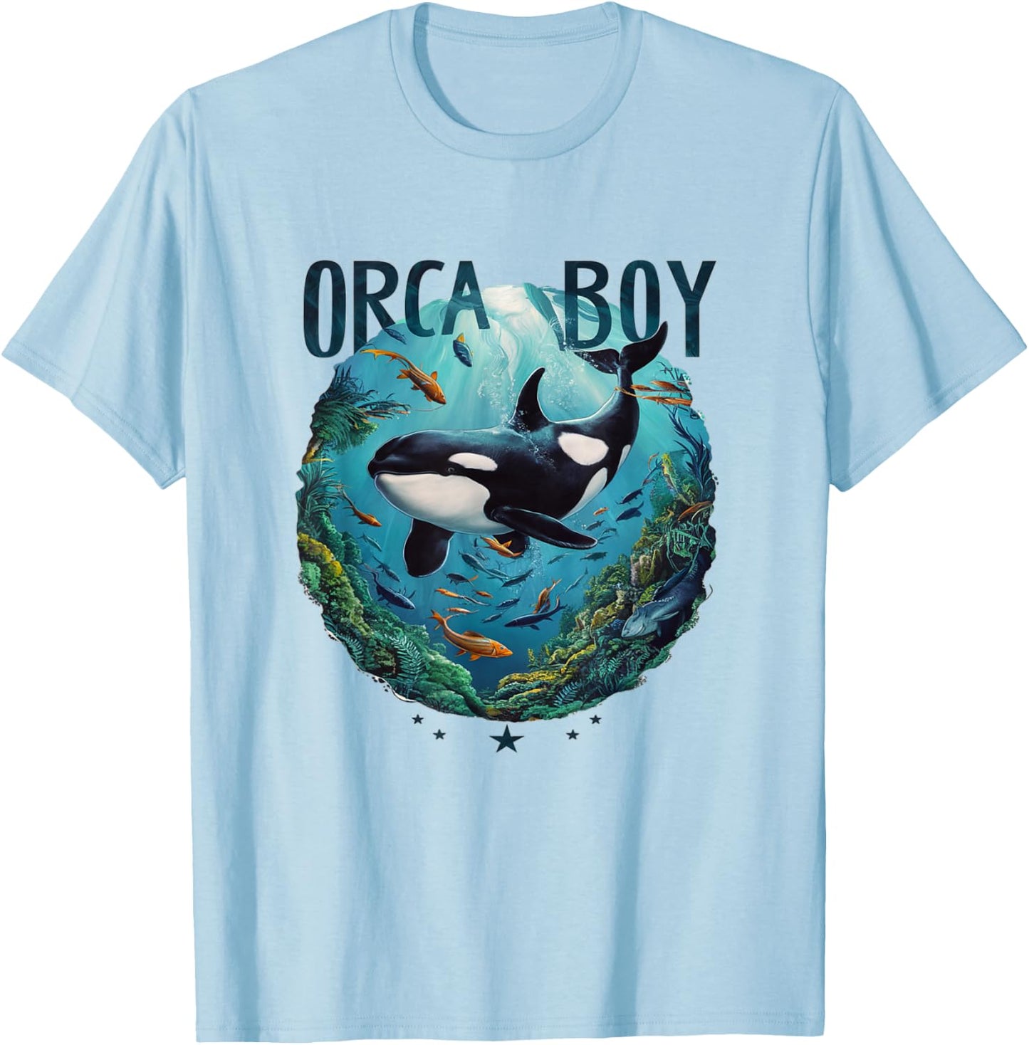 Orca Boy Whale T-Shirt - T-Shirt | Light Blue