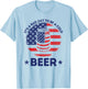 It's a Bad Day to Be a Cold Beer Drinking Freedom BBQ Party T-Shirt - T-Shirt | Light Blue