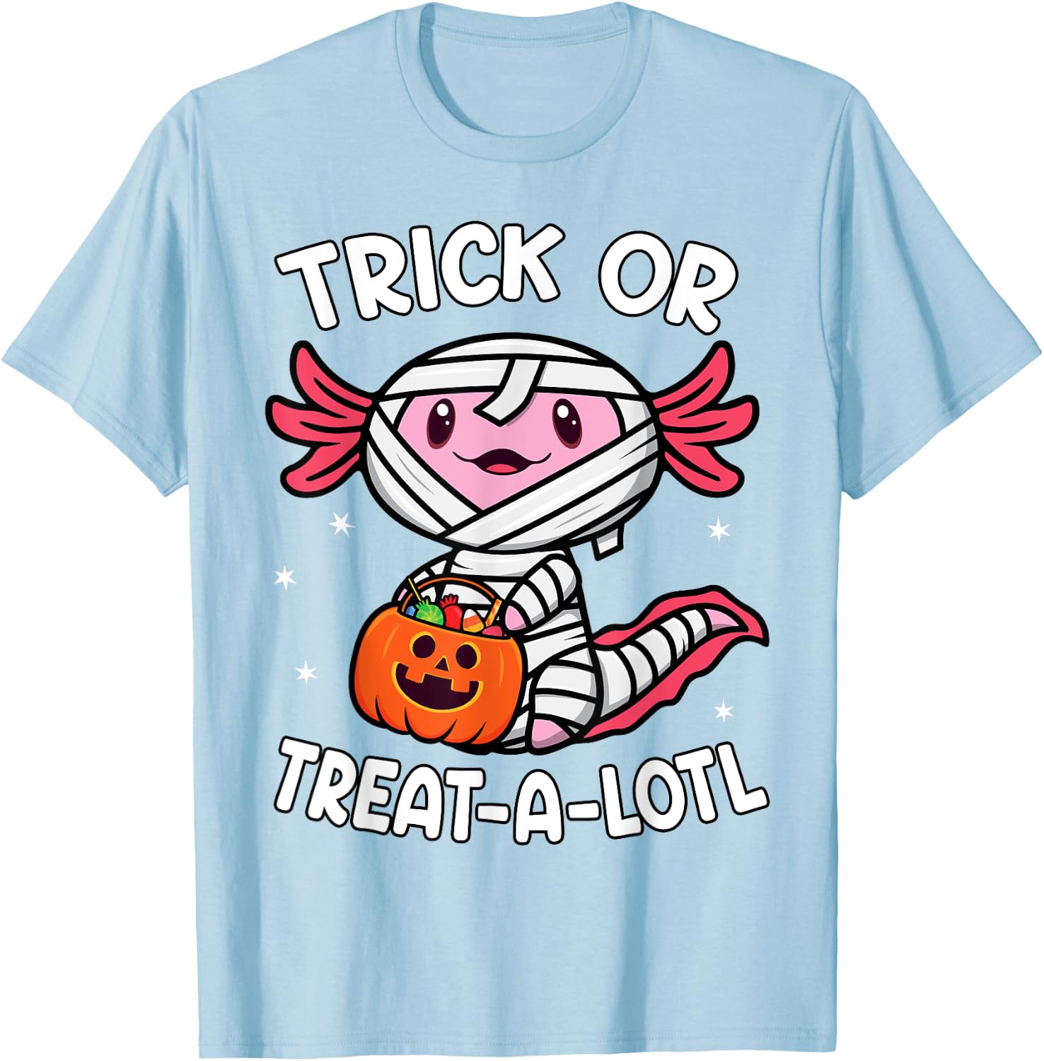 Trick or Treat A Lotl Axolotl Halloween Costume Toddler Kids T-Shirt - T-Shirt | Light Blue