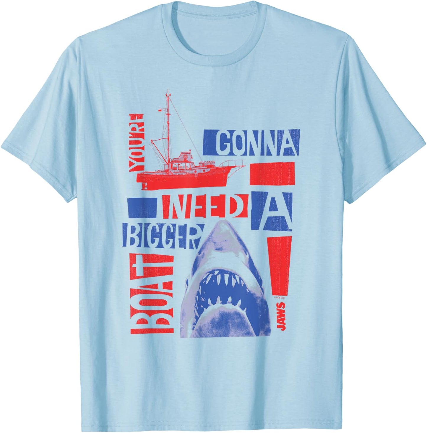 Jaws You're Gonna Need a Bigger Boat T-Shirt - T-Shirt | Light Blue