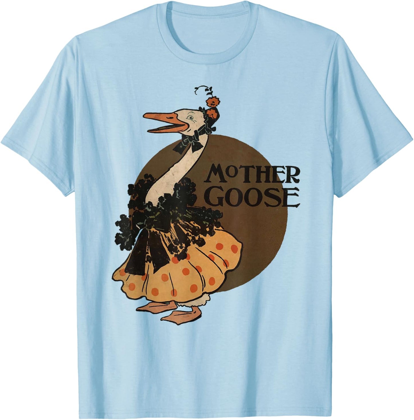 Mother Goose Story Cover, for Mothers Day T-Shirt - T-Shirt | Light Blue