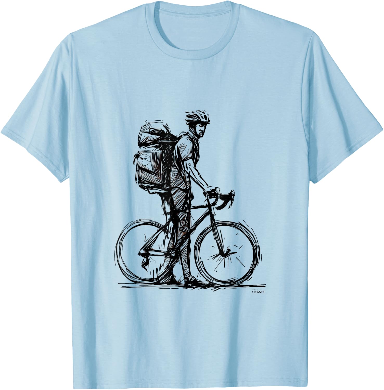 Cycling Bicycle Funny Gravel Bikepacking Backpack Travel Iii T-Shirt - T-Shirt | Light Blue