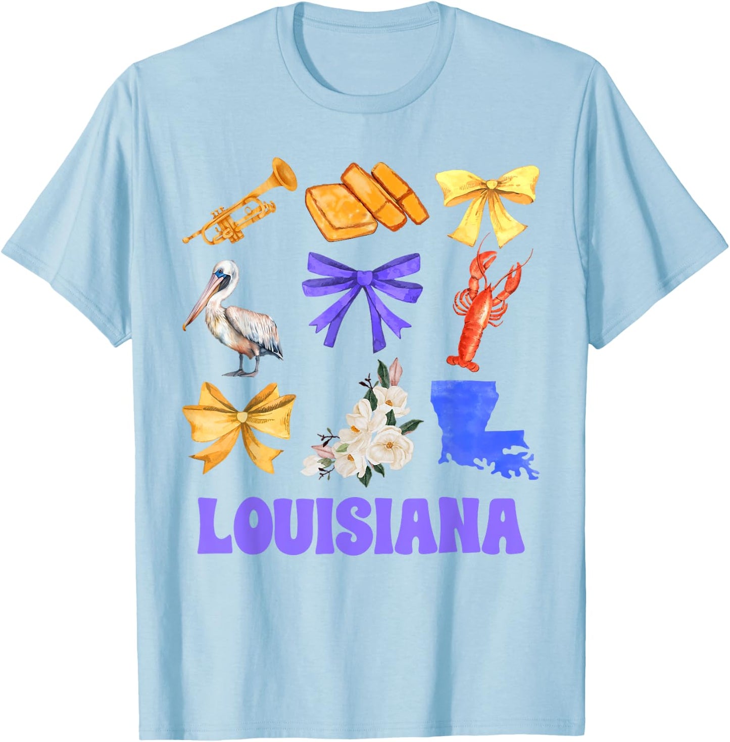 Louisiana State Meet Me In Louisiana Travel Trip Louisiana T-Shirt - T-Shirt | Light Blue