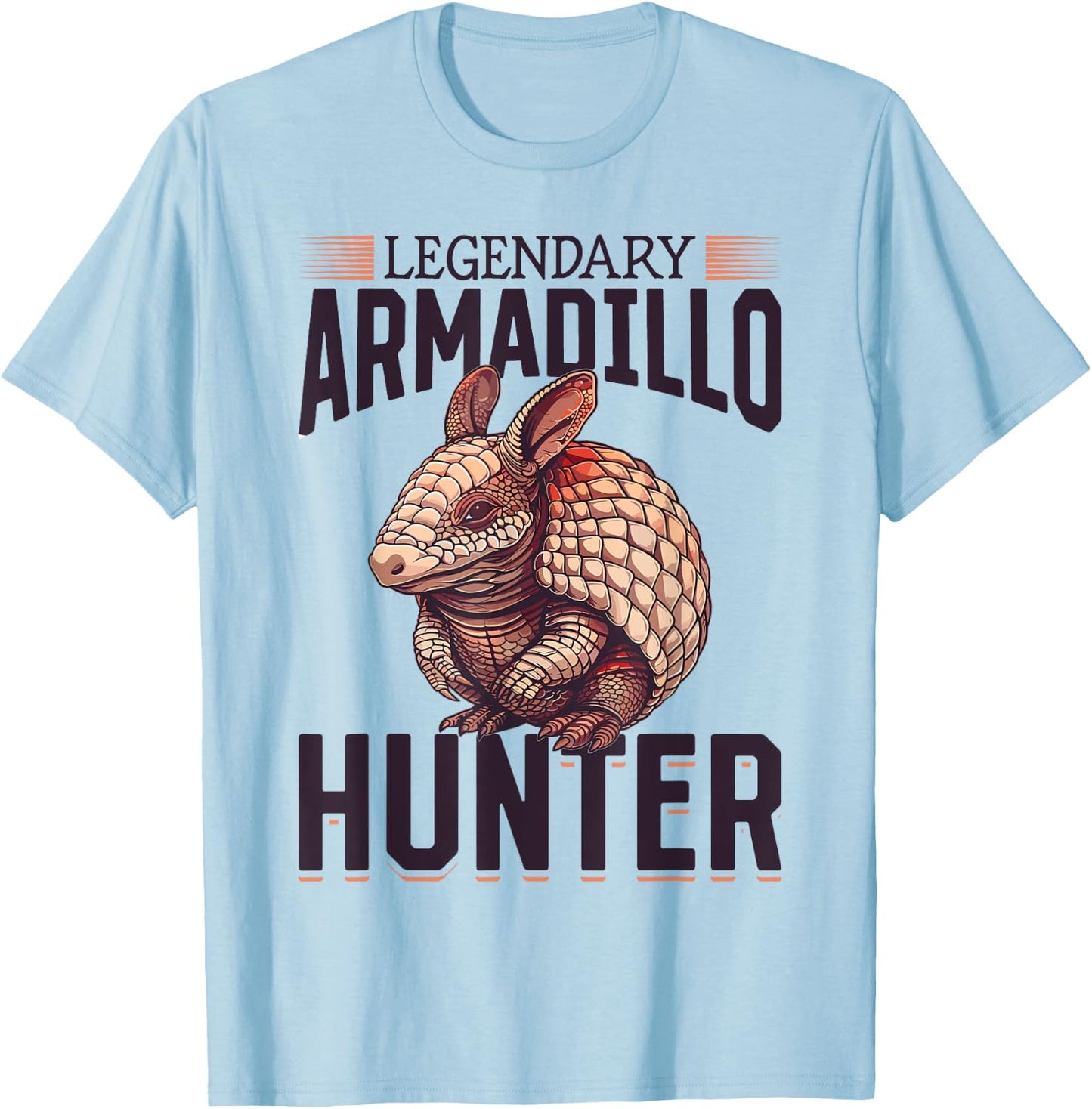 Funny Armadillo Animal Legendary Armadillo Hunter T-Shirt - T-Shirt | Light Blue