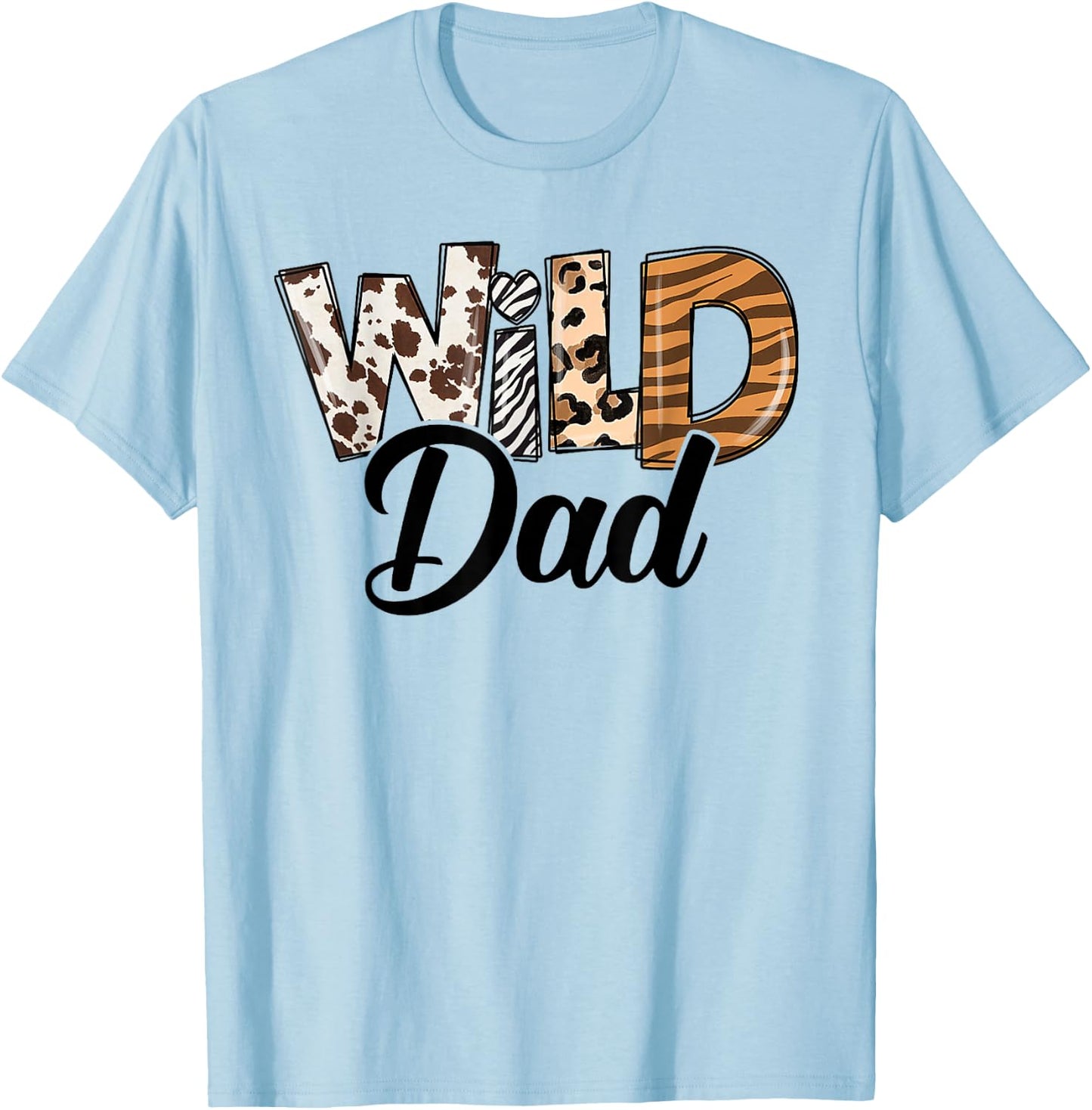 Wild Dad Birthday Family Daddy Safari Zoo Jungle Animals T-Shirt - T-Shirt | Light Blue