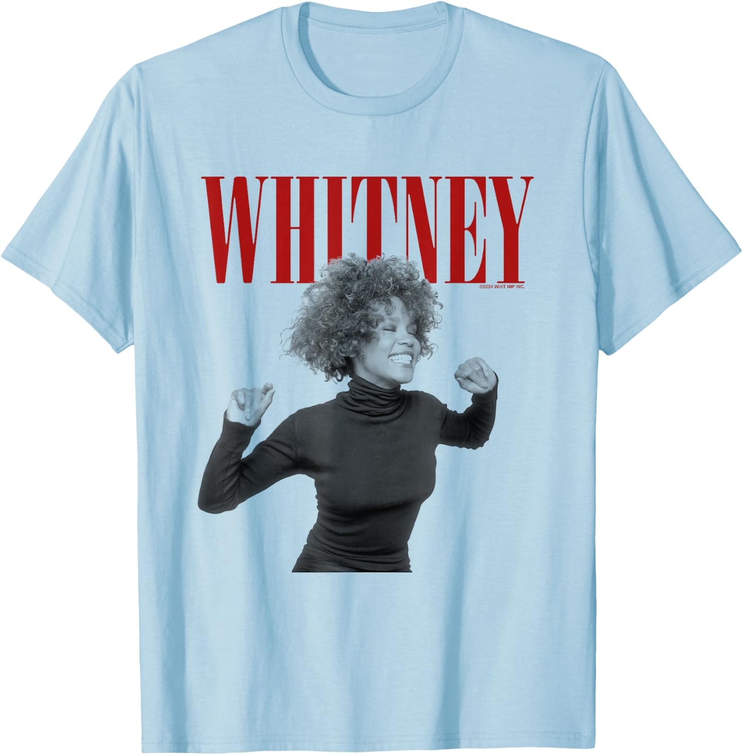 Whitney Houston Wanna Dance T-Shirt - T-Shirt | Light Blue