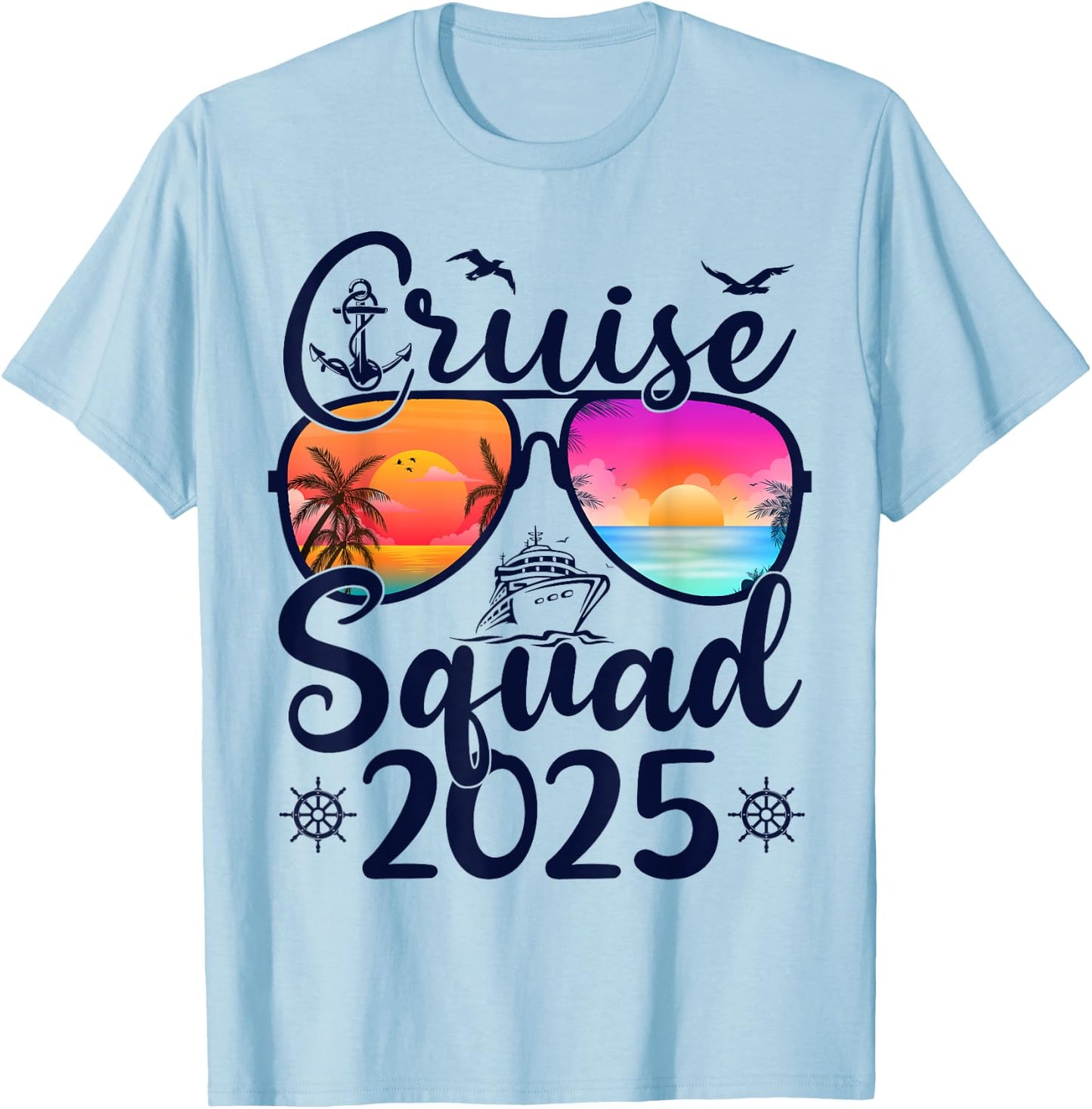 Cruise Squad 2025 Summer Vacation Matching Family Cruise T-Shirt - T-Shirt | Light Blue