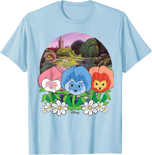 Alice In Wonderland - Flowers T-Shirt - T-Shirt | Light Blue
