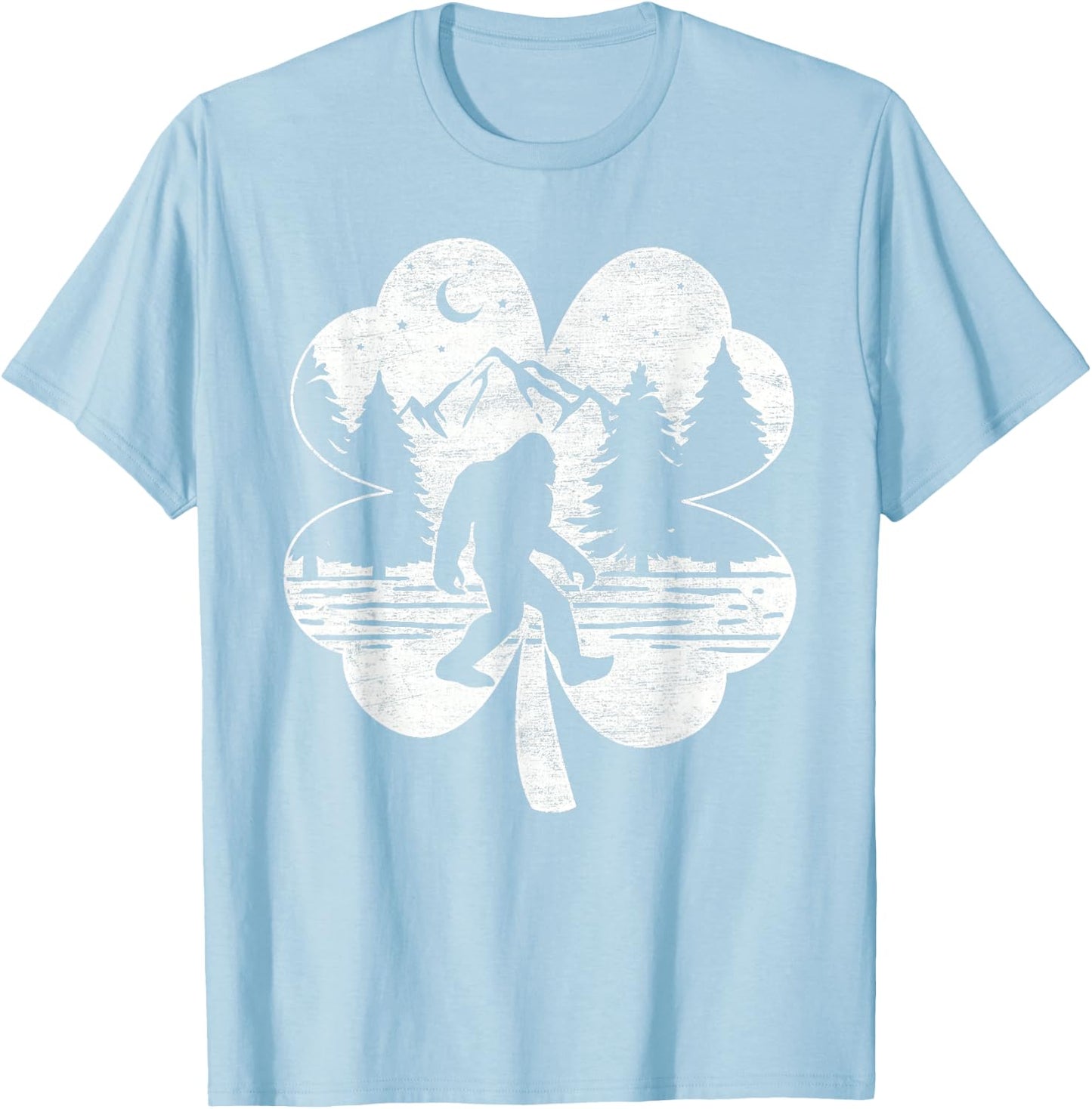 St Patricks Day Bigfoot Irish Sasquatch Saint Paddy's Irish T-Shirt - T-Shirt | Light Blue