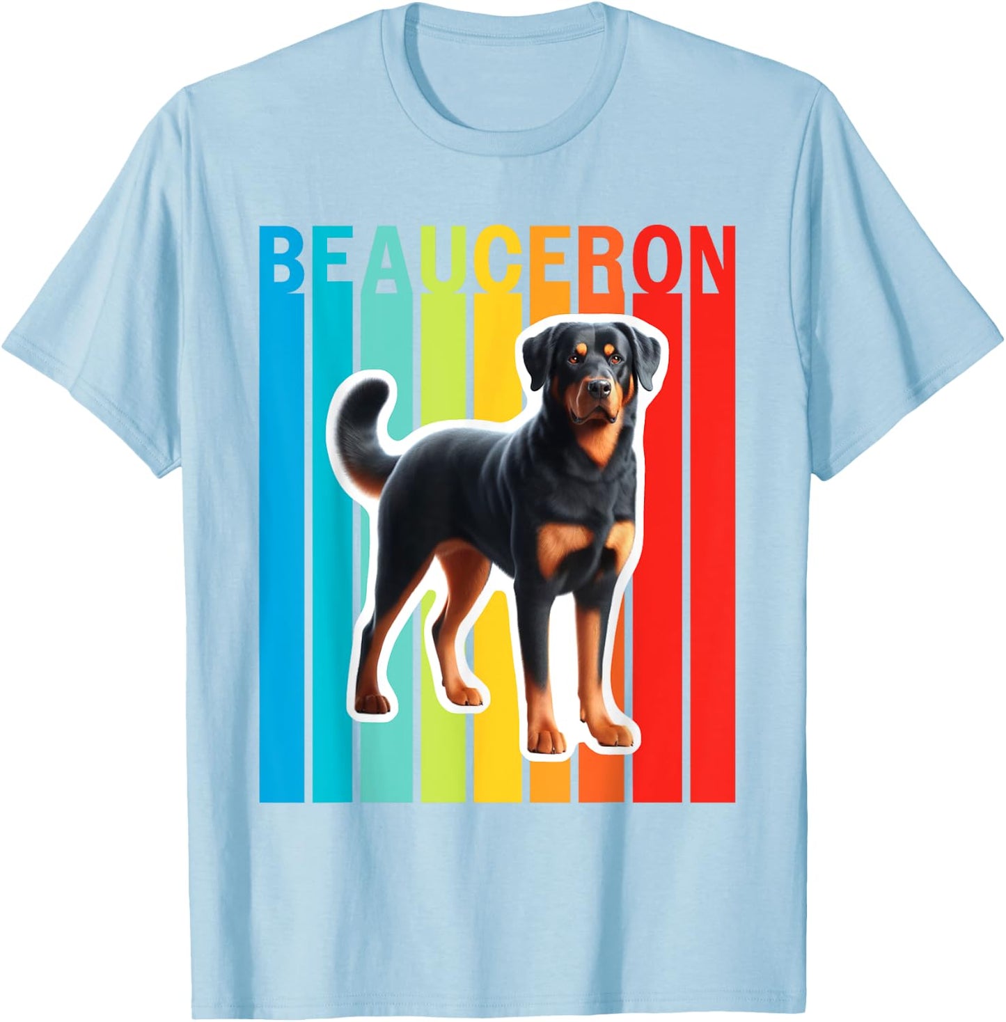 Colorful Beauceron T-Shirt - T-Shirt | Light Blue
