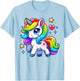 Unicorn For Girls Cute Magical Unicorn T-Shirt - T-Shirt | Light Blue