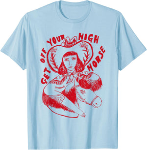 Get off your high horse funny design T-Shirt - T-Shirt | Light Blue