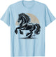 Friesian Horse Lover Majestic Friesian Horse Riding T-Shirt - T-Shirt | Light Blue