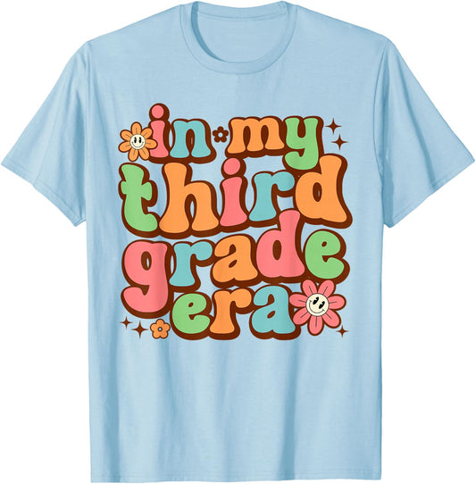 In My Third Grade Era 3rd Grade Girl Back to School T-Shirt - T-Shirt | Light Blue