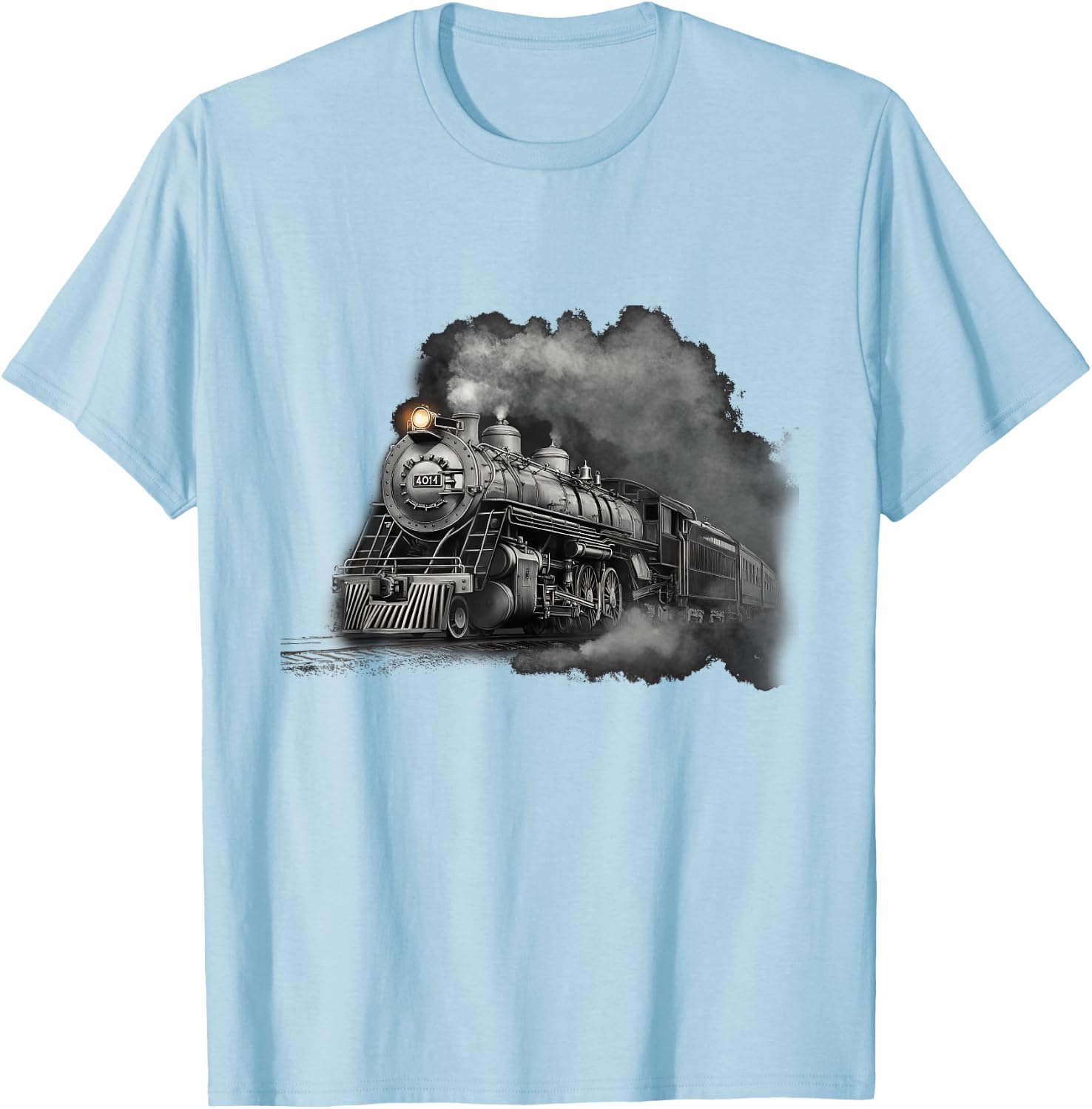 Steam Locomotive Train Engine Railroad Big-Boy Train 4014 T-Shirt - T-Shirt | Light Blue