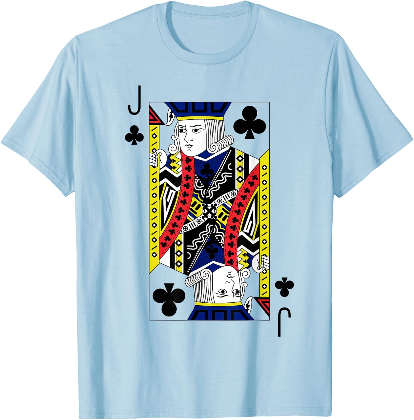 Jack of Clubs Playing Cards Halloween Party Costume Vintage T-Shirt - T-Shirt | Light Blue