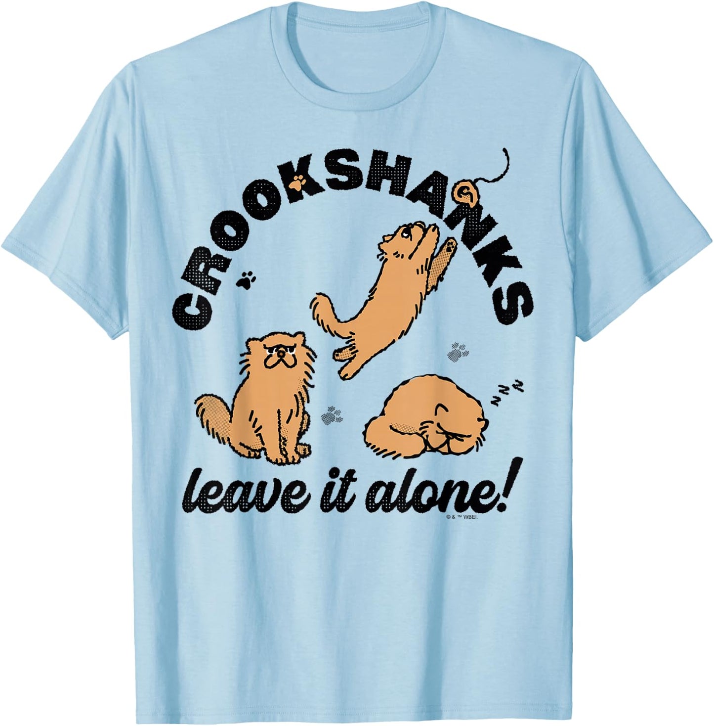 Harry Potter Crookshanks Leave It Alone! Sleeping & Playing T-Shirt - T-Shirt | Light Blue