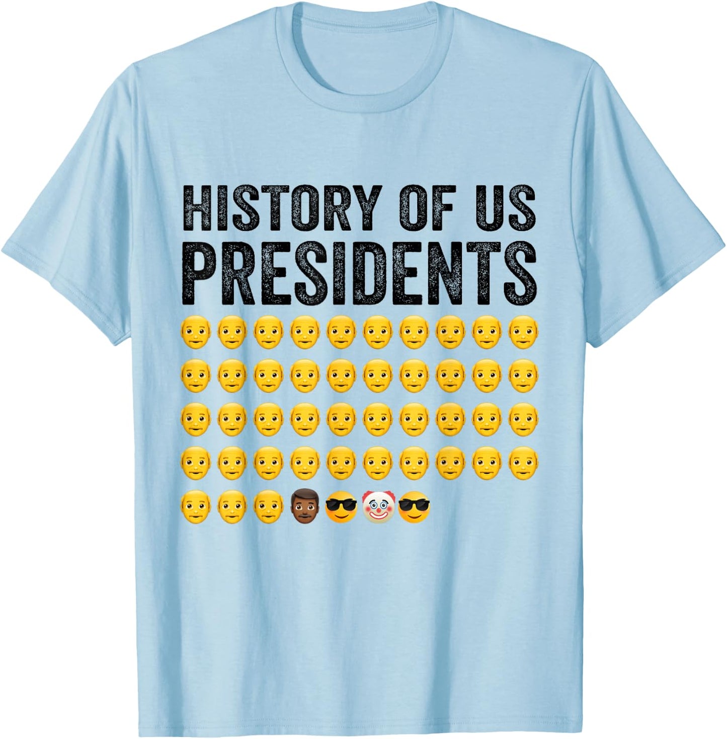 History of U.S presidents 47th Cool Trump -Adults Grey Small Classic Fit Short Sleeve Political Humor T-Shirt - T-Shirt | Light Blue