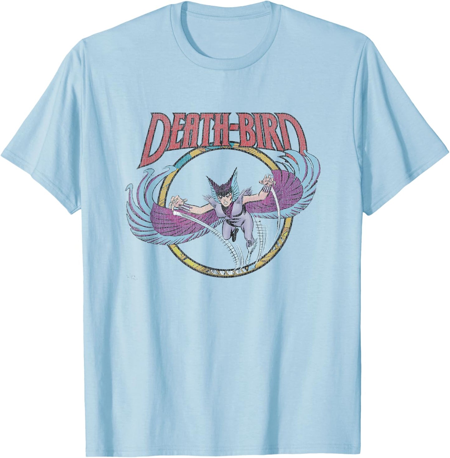 Marvel X-Men Death-Bird Retro Comic Book Portrait Vintage T-Shirt - T-Shirt | Light Blue