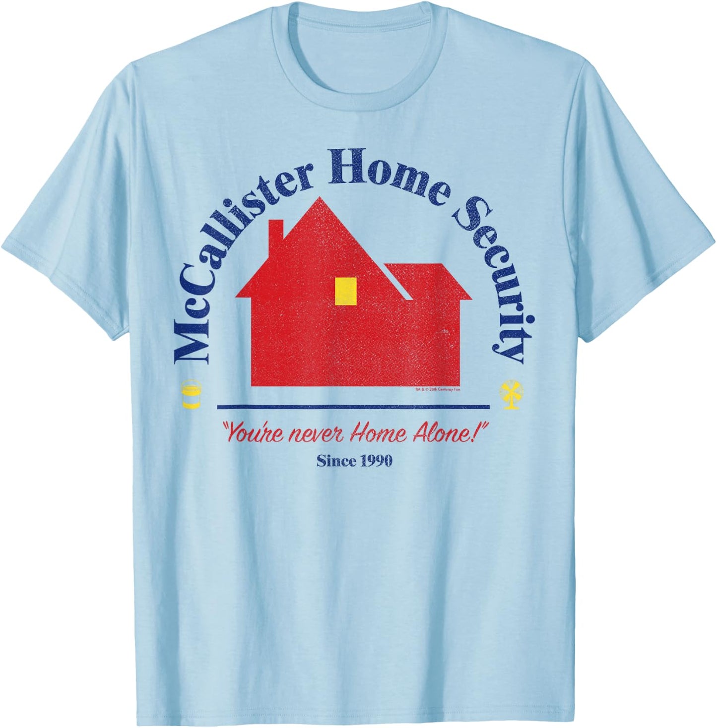 Home Alone McCallister Home Security Logo T-Shirt - T-Shirt | Light Blue