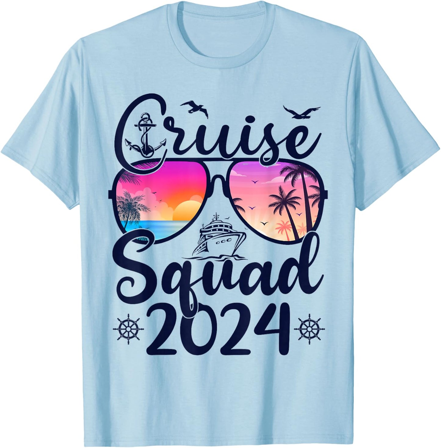 Cruise Squad 2024 Summer Vacation Matching Family Cruise T-Shirt - T-Shirt | Light Blue