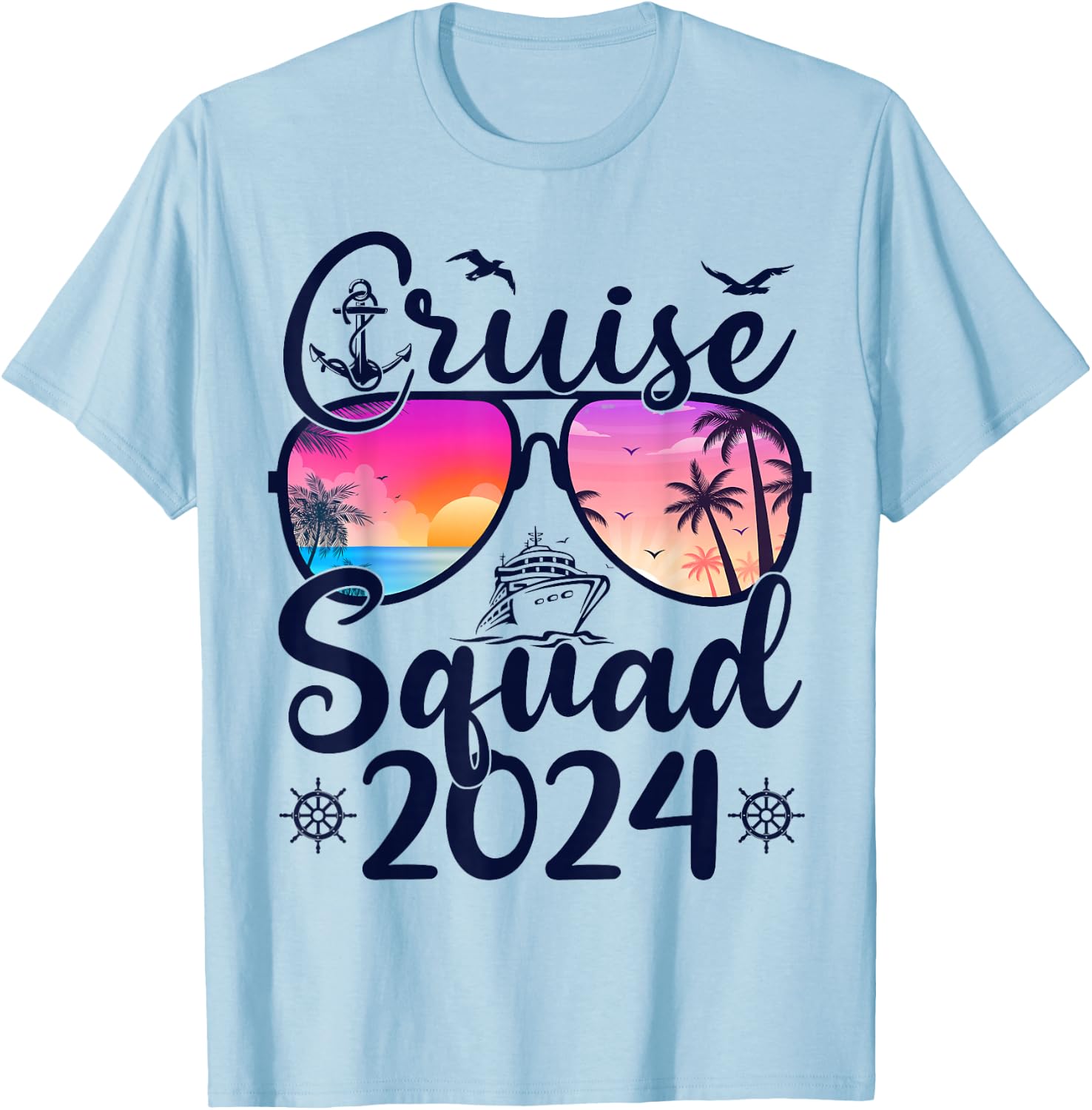 Cruise Squad 2024 Summer Vacation Matching Family Cruise T-Shirt - T-Shirt | Light Blue