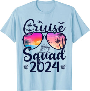 Cruise Squad 2024 Summer Vacation Matching Family Cruise T-Shirt - T-Shirt | Light Blue