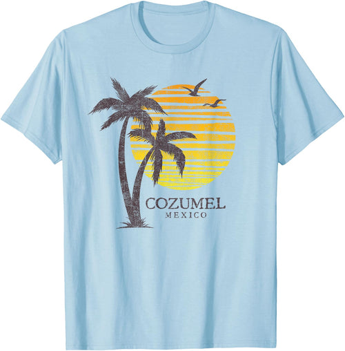 Cozumel Mexico Souvenir Beach Sunset Vintage