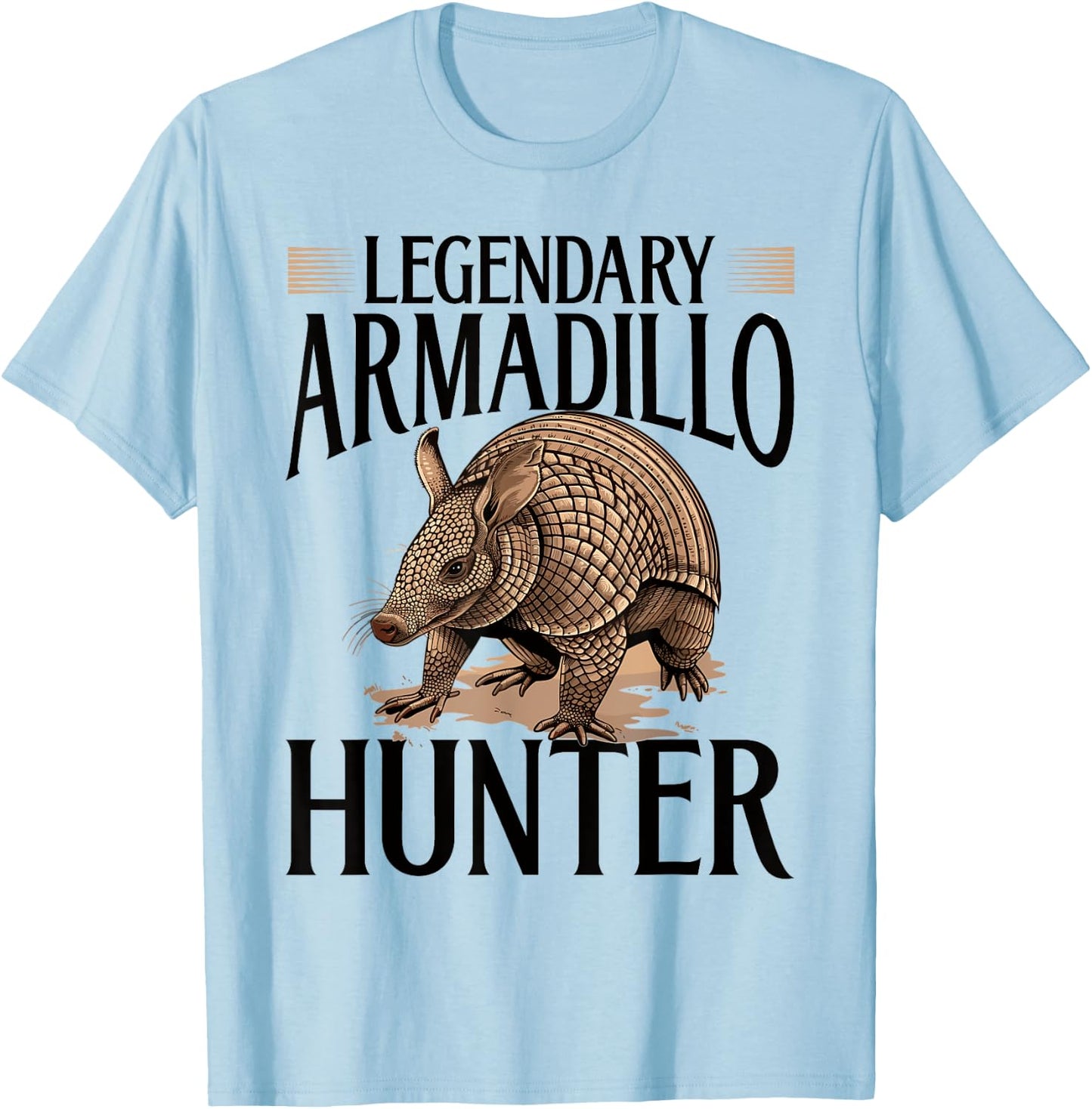 Funny Armadillo Animal Legendary Armadillo Hunter T-Shirt - T-Shirt | Light Blue