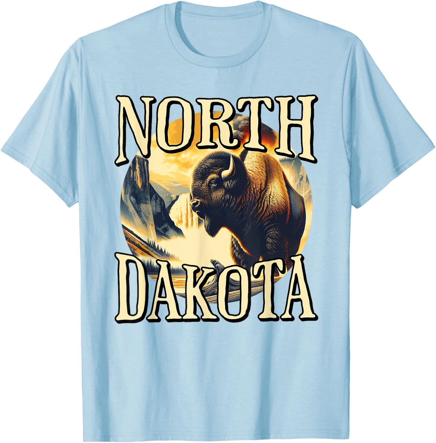 North Dakota T-Shirt - T-Shirt | Light Blue