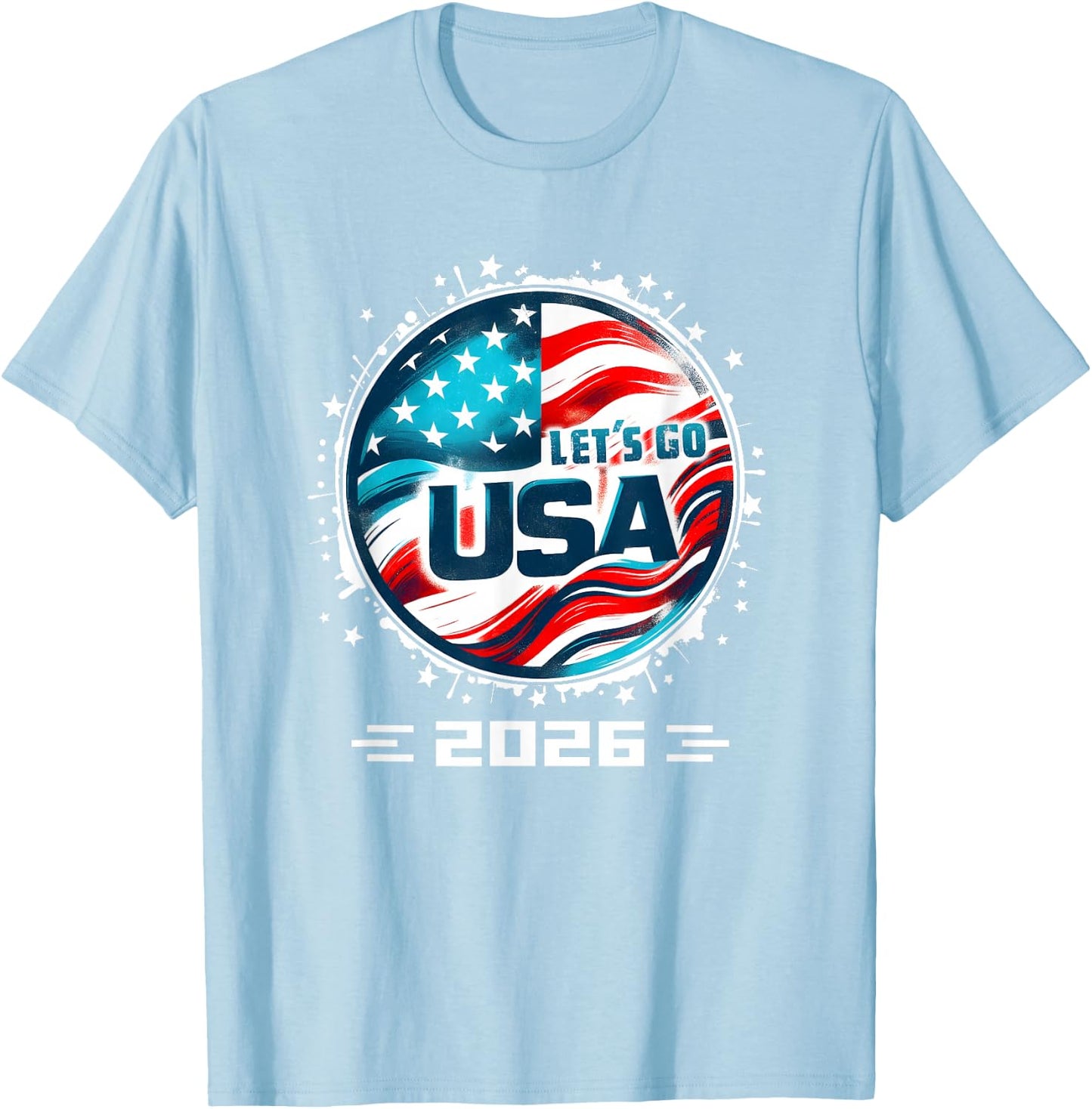 USA 2026 Go United States Sport USA Team 2026 USA T-Shirt - T-Shirt | Light Blue
