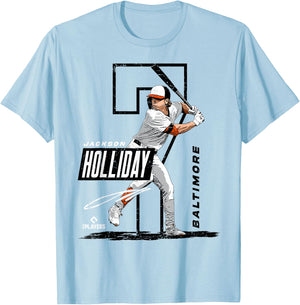 Jackson Holiday | Baltimore Baseball Players | MLBHOL3002 T-Shirt - T-Shirt | Light Blue