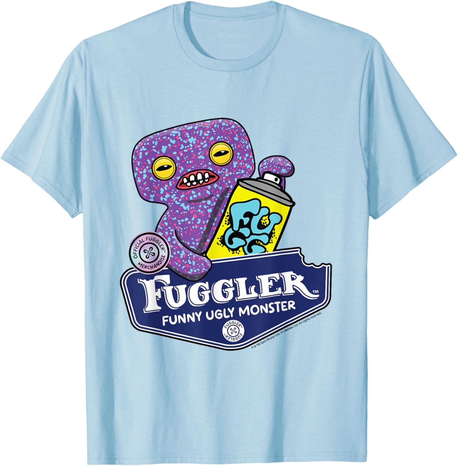 Fuggler Squidge Funny Ugly Monsters T-Shirt - T-Shirt | Light Blue
