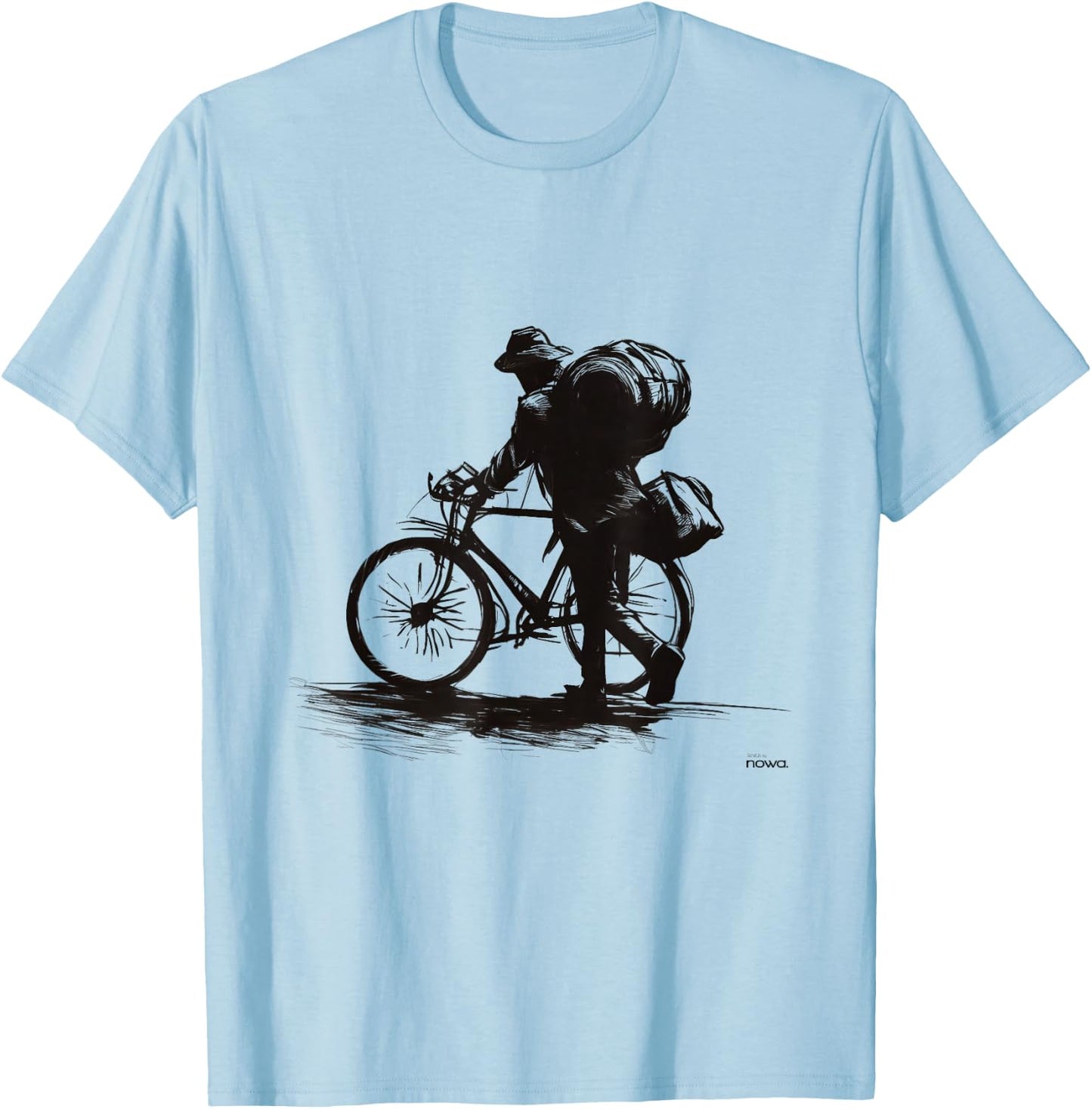 Bike Cycling Funny Gravel Bikepacking Backpack Travel Ii T-Shirt - T-Shirt | Light Blue