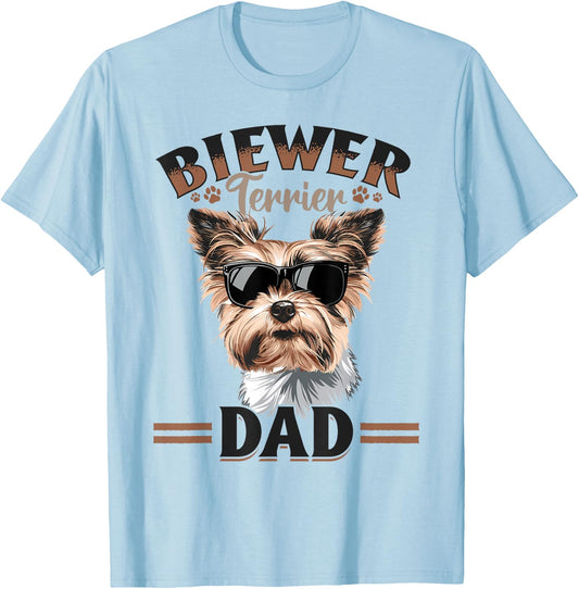 Biewer Terrier Dog Breed Biewer Terrier Dad Women Girls Kids T-Shirt - T-Shirt | Light Blue