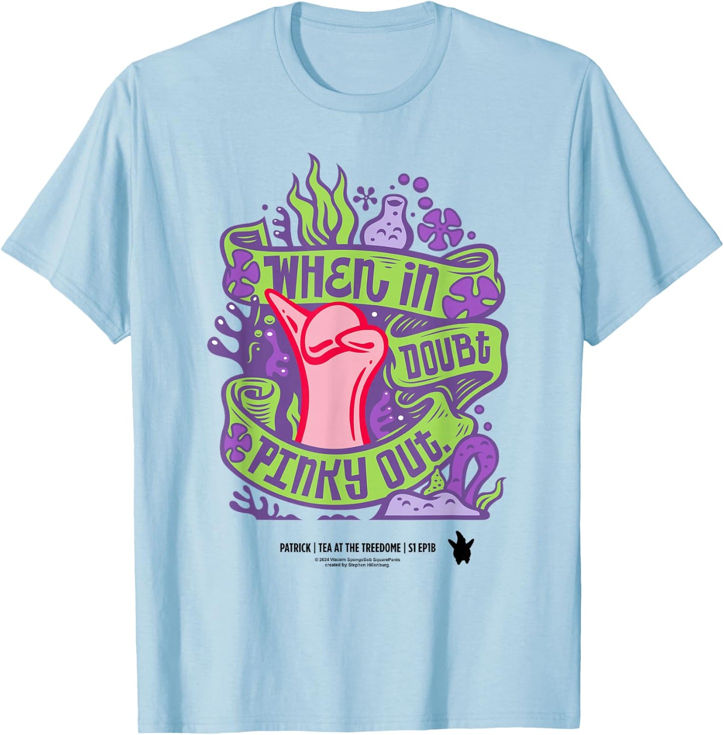 SpongeBob SquarePants Patrick Pinky Out T-Shirt - T-Shirt | Light Blue