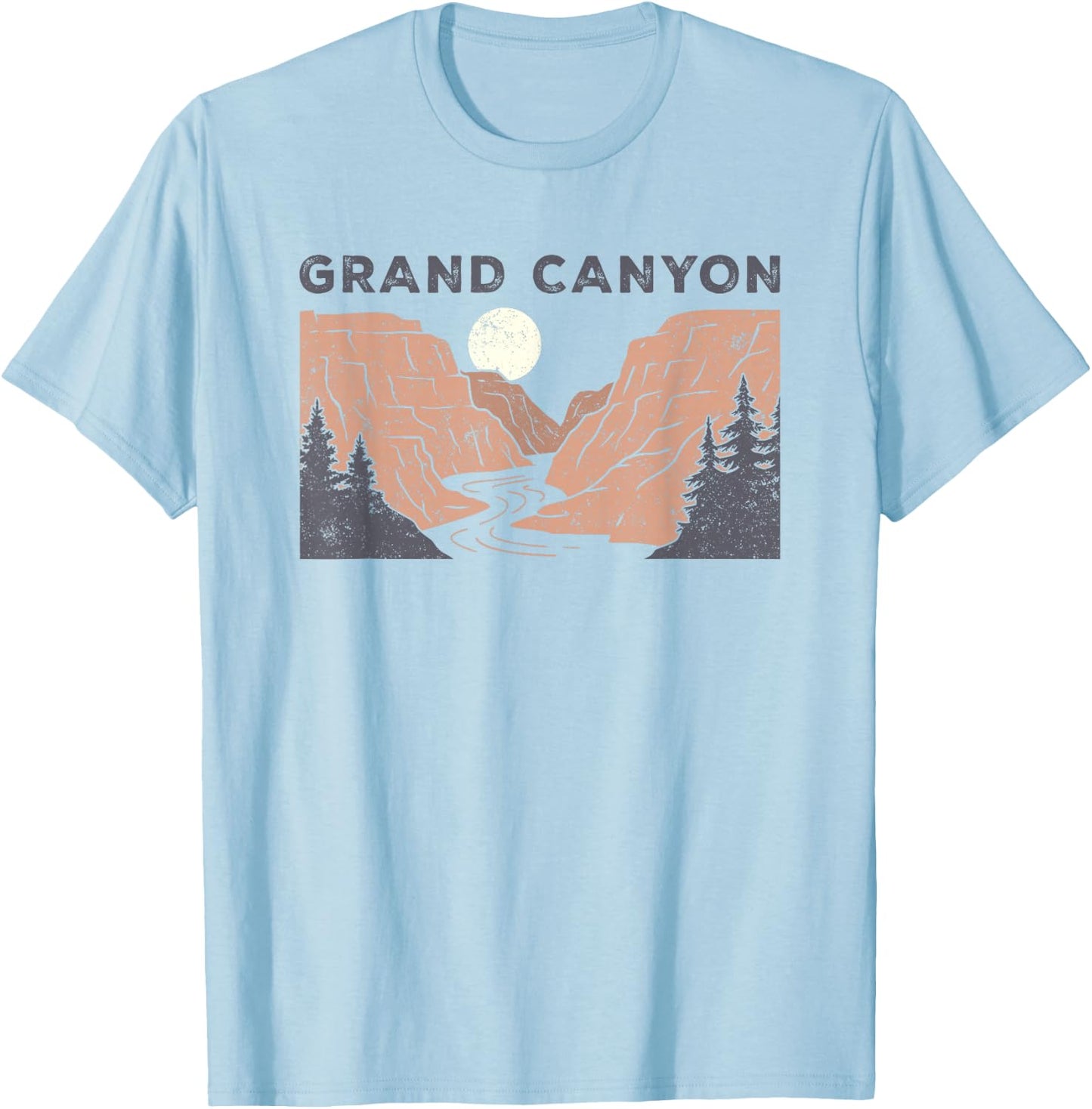Hiked Grand Canyon National Park Arizona Vintage Men T-Shirt - T-Shirt | Light Blue