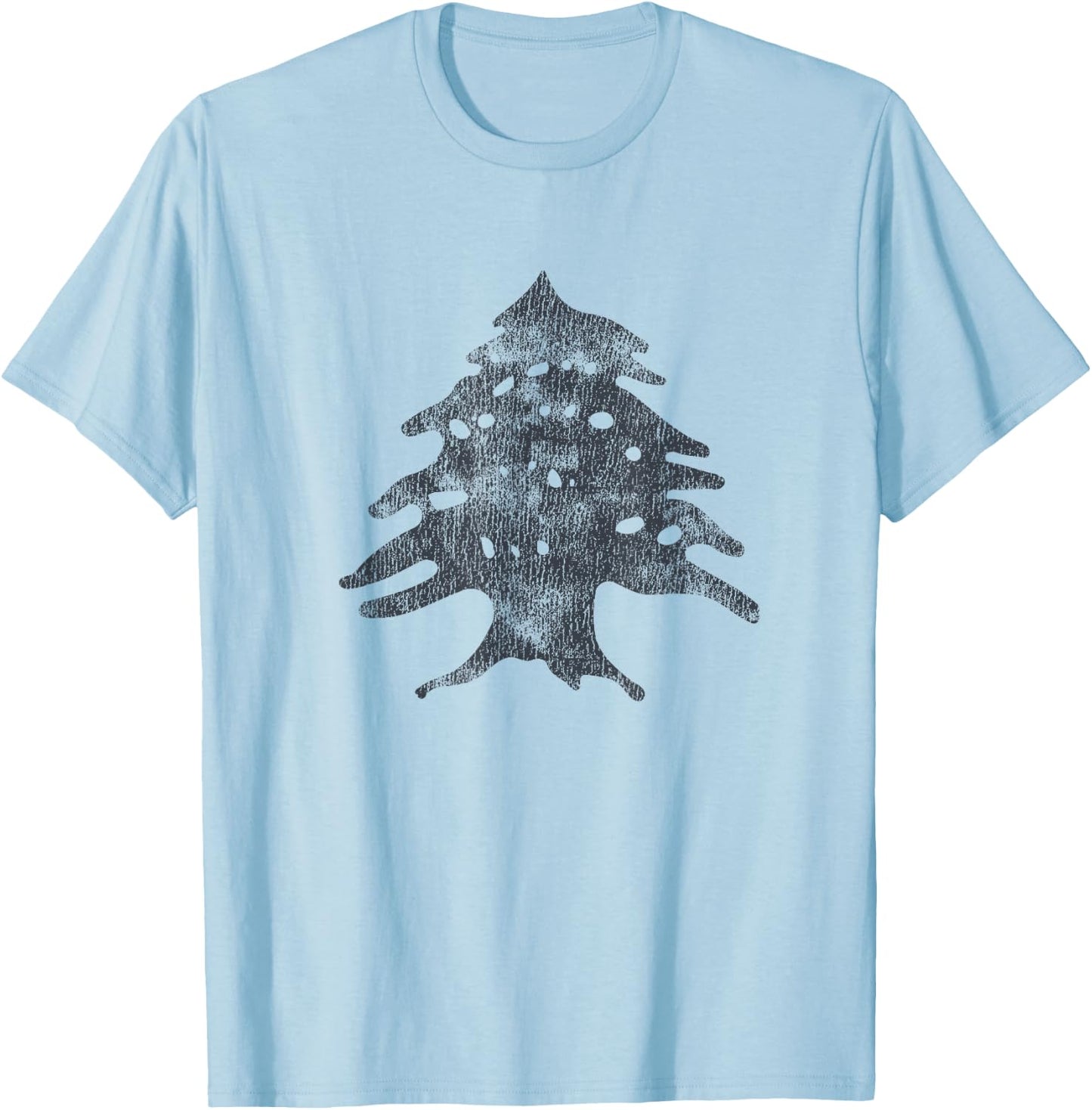 Retro Lebanese Flag of Lebanon Souvenir T-Shirt - T-Shirt | Light Blue