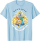 Harry Potter Hogwarts Crest in Watercolours T-Shirt - T-Shirt | Light Blue